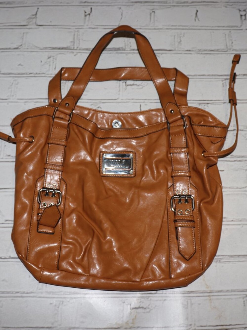 ✨ Nicole Miller Tan Handbag • 10" x 14" ✨